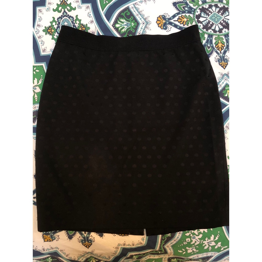 Black Polka Dot Pencil Skirt